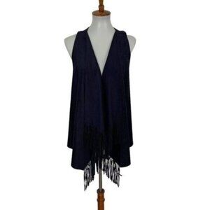 INC Cardigan Large Blue Sleeveless NWT Elegant Workwear Chic Classic